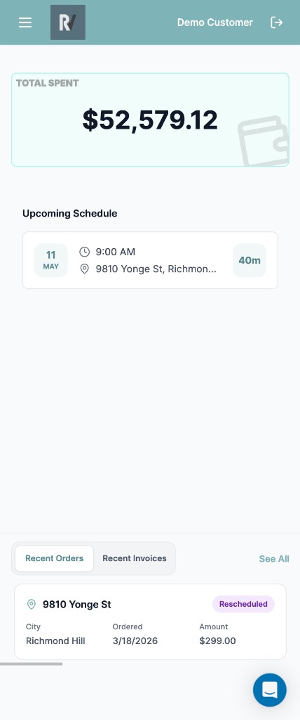 Client portal mobile preview